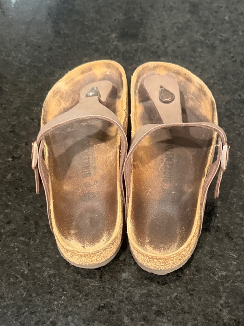 Birkenstock Brown Gizeh Leather Thong - Picture 4 of 12